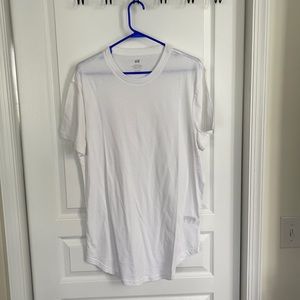 White Long Fit tee